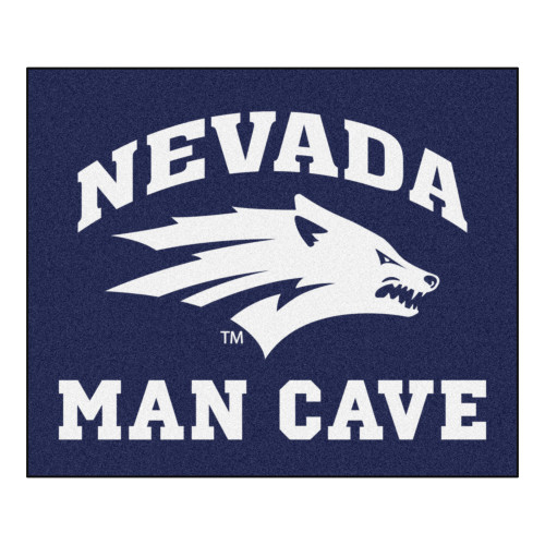 59.5" x 71" Blue and White NCAA University of Nevada Wolf Pack Outdoor Tailgater Area Rug - IMAGE 1