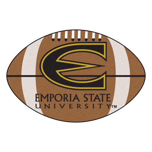 20.5" x 32.5" Brown and White NCAA Emporia State University Hornets Football Mat - IMAGE 1