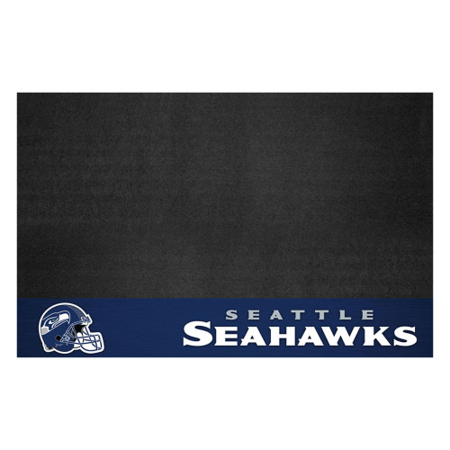 26" x 42" Black and Blue NFL Seattle Seahawks Grill Mat Tailgate Accessory - IMAGE 1