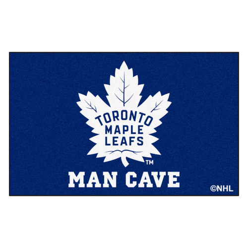 59.5" x 94.5" Blue and White NHL Toronto Maple Leafs Outdoor Tailgater Area Rug - IMAGE 1