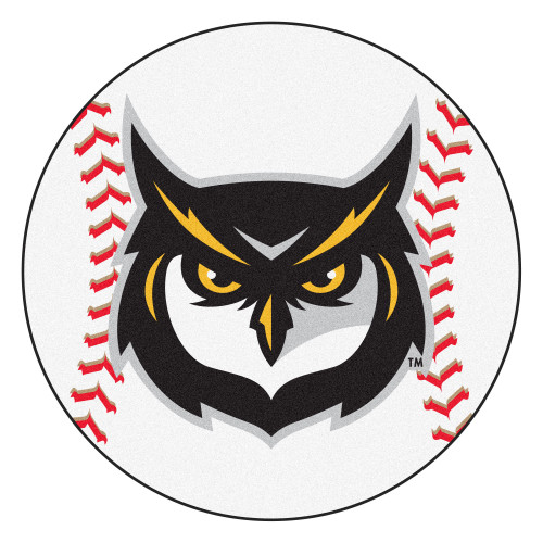 27" White and Black NCAA Kennesaw State University Owls Baseball Mat - IMAGE 1