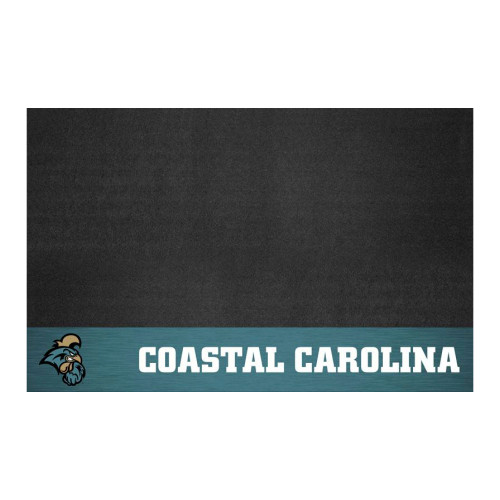 26" x 42" Black and Green NCAA Coastal Carolina Chanticleers Grill Mat Tailgate Accessory - IMAGE 1