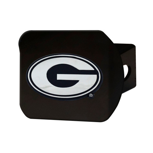 NCAA University of Georgia Bulldogs  Black Hitch Cover Automotive Accessory - IMAGE 1