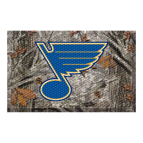 19" x 30" Gray and Blue NHL St. Louis Blues Scraper Rectangular Door Mat - IMAGE 1