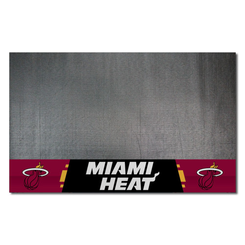 26" x 42" Red and White NBA Miami Heat Grill Outdoor Tailgate Mat - IMAGE 1