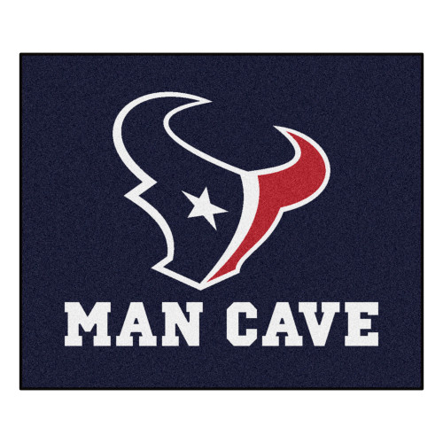 59.5" x 71" Blue NFL Houston Texans "Man Cave" Tailgater Area Rug - IMAGE 1