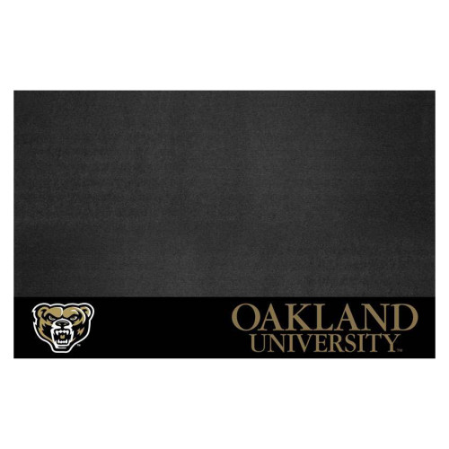 26" x 42" Black and Brown NCAA Oakland University Golden Grizzlies Grill Mat Tailgate Accessory - IMAGE 1