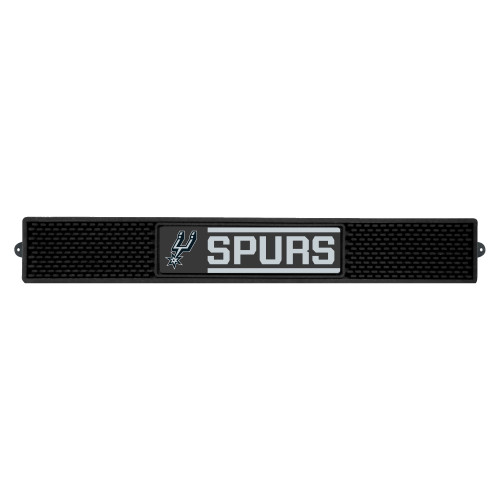 3.25" x 24" Black and Gray NBA San Antonio Spurs Drink Mat - IMAGE 1
