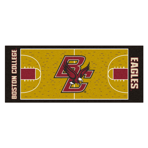 30" x 72" Red and White NCAA Boston College Eagles Basketball Non-Skid Mat Area Rug Runner - IMAGE 1