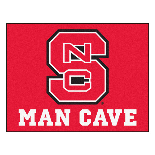 NCAA North Carolina State University Wolfpack Man Cave All-Star Rectangular Mat Area Rug - IMAGE 1