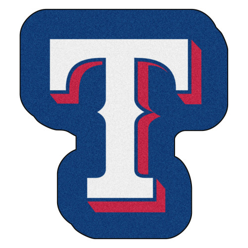 30" x 33" Blue and White MLB Texas Rangers Mascot Novelty Logo Door Mat - IMAGE 1