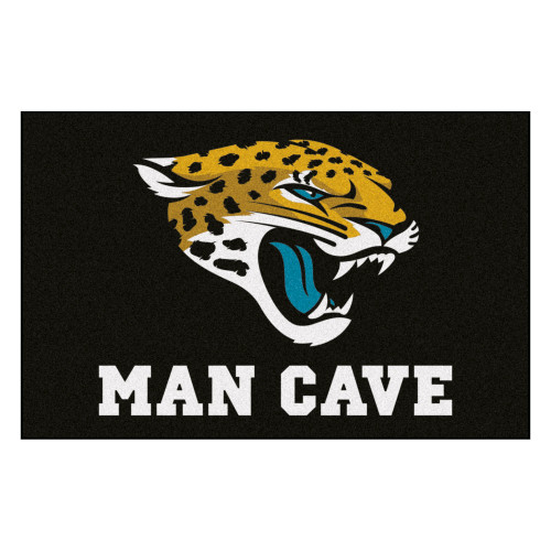 19" x 30" Black and Yellow NFL Jacksonville Jaguars "Man Cave" Door Mat - IMAGE 1