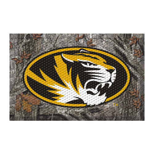 19" x 30" Gray and Yellow NCAA University of Missouri Tigers Scraper Rectangular Door Mat - IMAGE 1