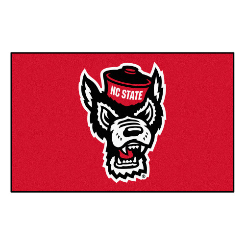 59.5" x 94.5" Red and White NCAA North Carolina State University Wolfpack Ulti-Mat Area Rug - IMAGE 1