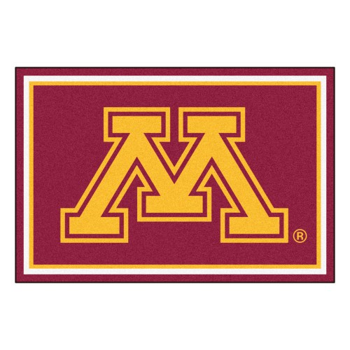 5' x 8' Magenta Purple NCAA University of Minnesota Golden Mat Area Rug - IMAGE 1