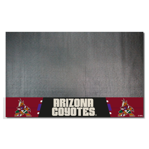 26" x 42" Black and Red Contemporary NHL Arizona Coyotes Rectangular Grill Mat - IMAGE 1