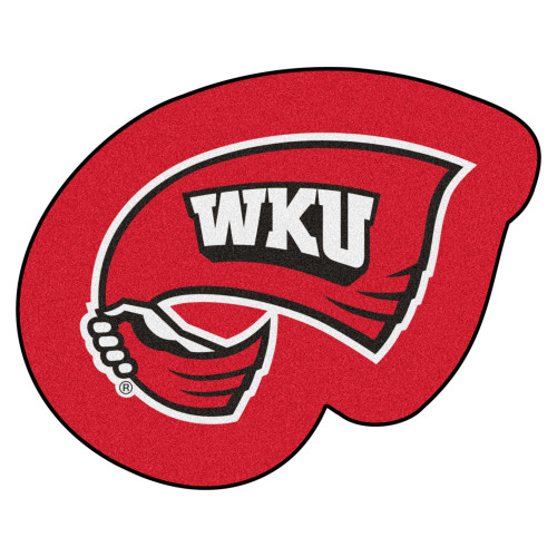 30" x 37.3" Red NCAA Western Kentucky University Hilltopper Mascot Novelty Logo Area Rug - IMAGE 1