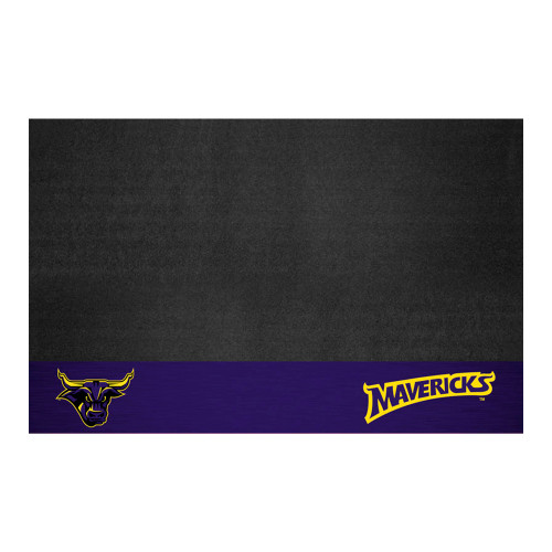 26" x 42" Black and Purple NCAA Minnesota State University - Mankato Mavericks Outdoor Grill Mat - IMAGE 1