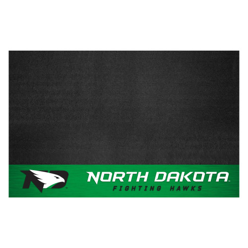 26" x 42" Black and Green NCAA University of North Dakota Fighting Hawks Grill Mat - IMAGE 1