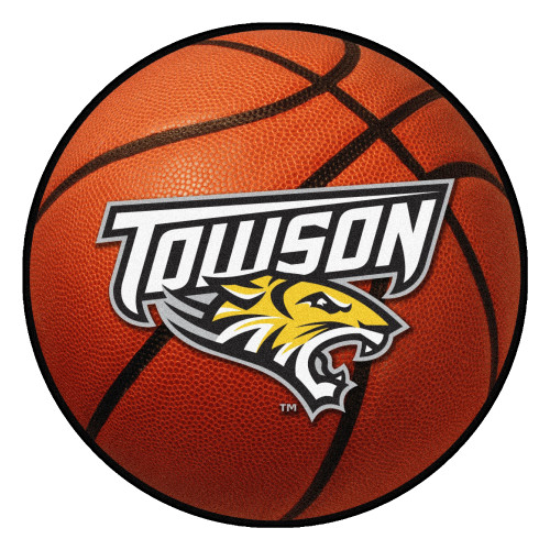 27" Orange and White NCAA Towson University Tigers Basketball Mat - IMAGE 1