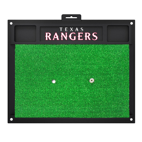 17" x 20" Green MLB Texas Rangers Golf Hitting Mat Practice Accessory - IMAGE 1