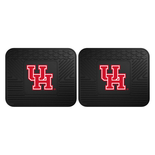 Set of 2 Black NCAA University of Houston Cougars Car Floor Mats 14" x 17" - IMAGE 1