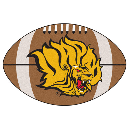 20.5" x 32.5" Yellow NCAA University of Arkansas at Pine Bluff Golden Lions Football Mat Area Rug - IMAGE 1