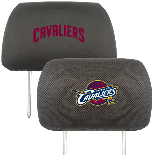 13" Black NBA Cleveland Cavaliers Head Rest Cover Automotive Accessory - IMAGE 1