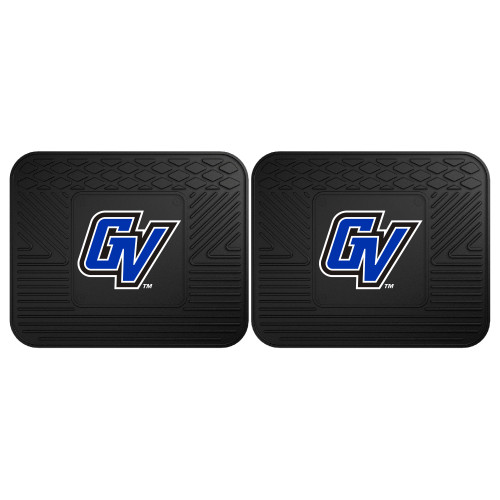 Set of 2 Black and Blue NCAA Grand Valley State University Lakers Car Floor Mats 14" x 17" - IMAGE 1
