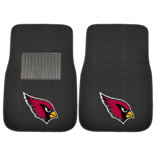 NFL Arizona Cardinals 2-PC Embroidered Front Car Mat Set, Universal Size - IMAGE 1