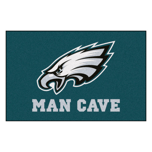 19" x 30" Blue and White NFL Philadelphia Eagles Man Cave Starter Rectangular Mat Area Rug - IMAGE 1