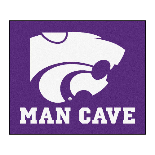 59.5" x 71" Purple NCAA Kansas State University Wildcats Man Cave Tailgater Outdoor Area Rug - IMAGE 1