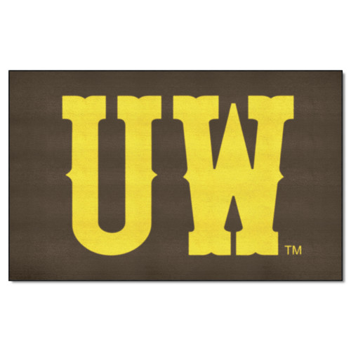 59.5" x 94.5" Brown and Yellow NCAA University of Wyoming Cowboys Rectangular Ulti-Mat - IMAGE 1