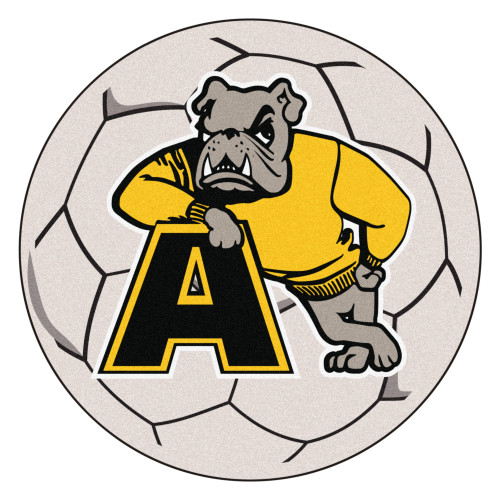 27" White and Yellow NCAA Adrian College Bulldogs Soccer Door Mat - IMAGE 1
