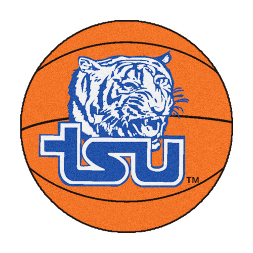 NCAA Tennessee State University Tigers Basketball Shaped Mat Area Rug - IMAGE 1
