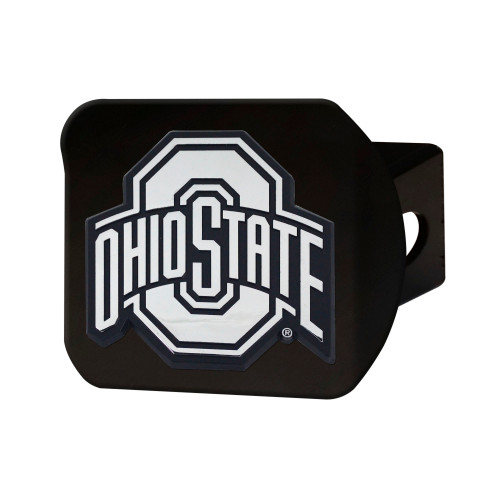 NCAA Ohio State University Buckeyes Black Hitch Cover Automotive Accessory - IMAGE 1