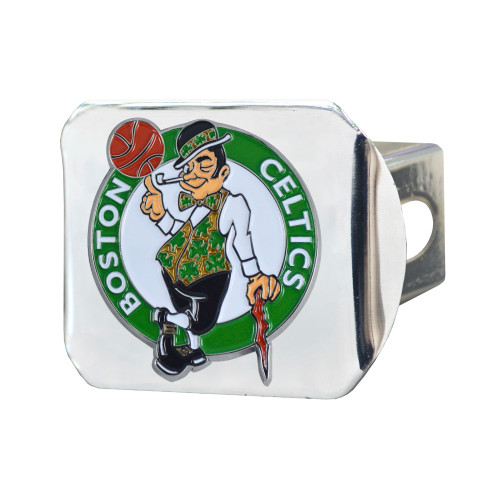 4" Silver NBA Boston Celtics Class III Hitch Cover Auto Accessory - IMAGE 1