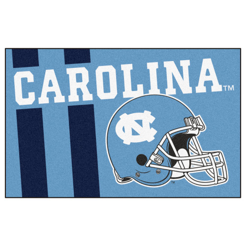 19" x 30" Blue and Black NCAA Chapel Hill Tar Heels Starter Mat Rectangular Area Rug - IMAGE 1