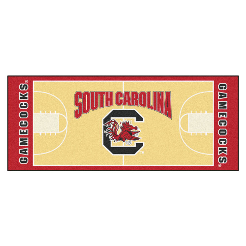 30" x 72" Red University of South Carolina Gamecocks NCAA Basketball Area Rug Runner - IMAGE 1