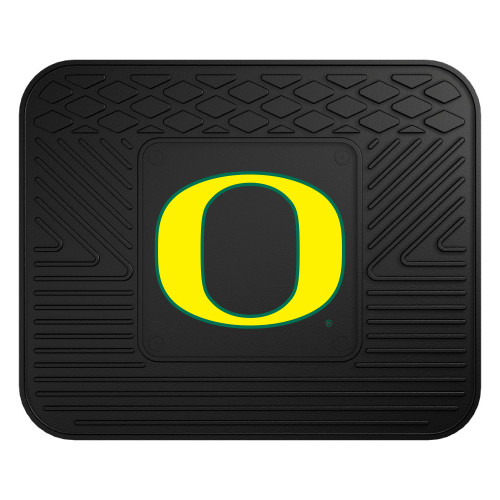 14" x 17" Black and Yellow NCAA University of Oregon Ducks Heavy Duty Rear Car Seat Utility Mat - IMAGE 1