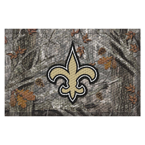 19" x 30" Gray and Gold NFL New Orleans Saints Shoe Scraper Door Mat - IMAGE 1