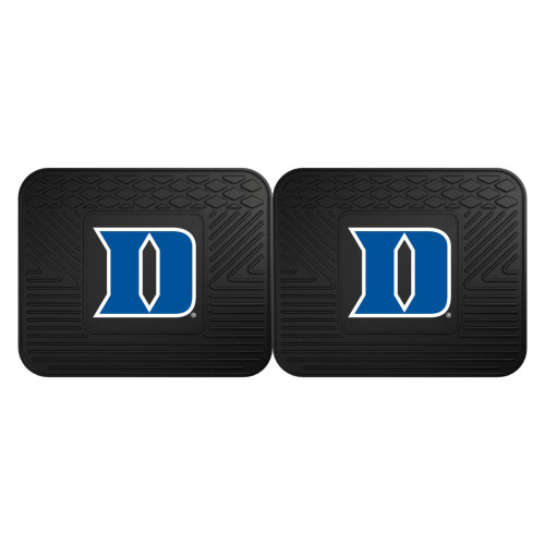 Set of Two Black NCAA Duke University Car Floor Mats 14" x 17" - IMAGE 1