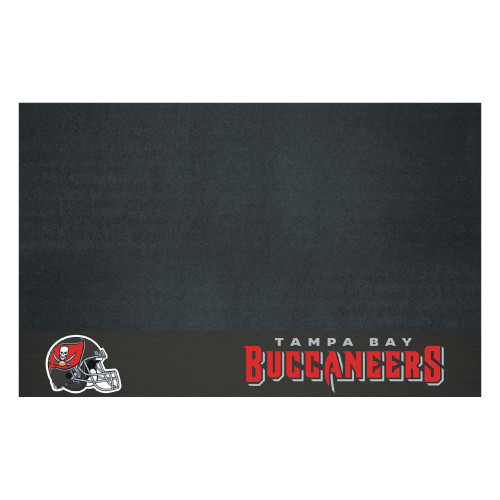 26" x 42" Black and Red NFL Tampa Bay Buccaneers Grill Mat Tailgate Accessory - IMAGE 1