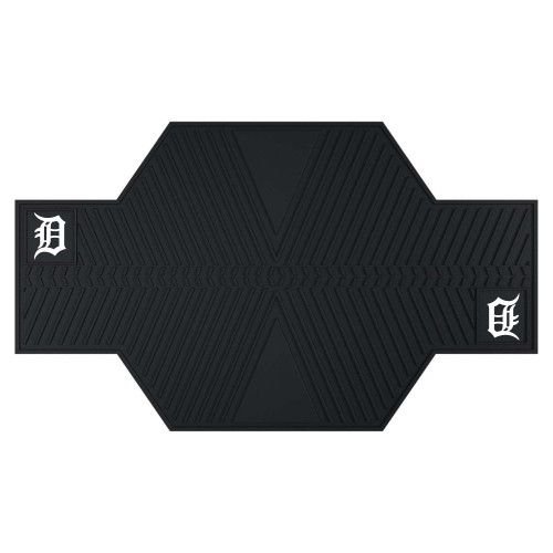 42" x 82.5" Black and White MLB Detroit Tigers Motorcycle Parking Mat - IMAGE 1