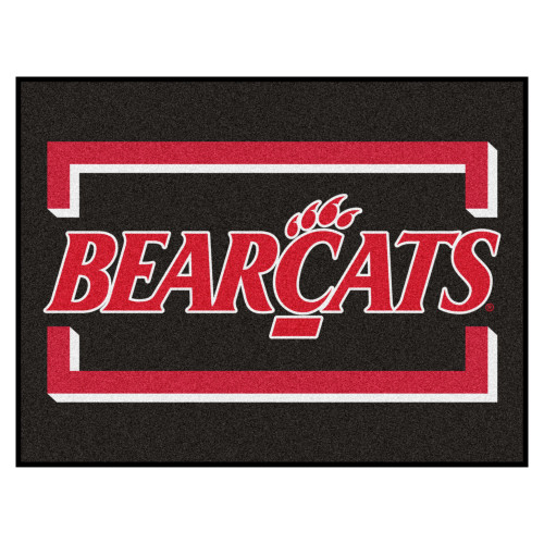 33.75" x 42.5" Black and Red NCAA University of Cincinnati Bearcats All Star Non-Skid Mat Area Rug - IMAGE 1