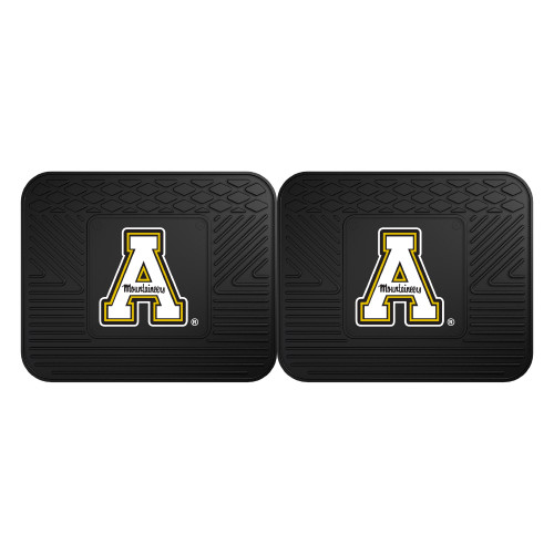 Set of Two Black NCAA Appalachian State Mountaineers Car Floor Mats 14" x 17" - IMAGE 1