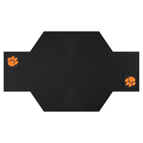 42" x 82.5" Black and Orange NCAA Clemson University Tigers Motorcycle Mat Accessory - IMAGE 1