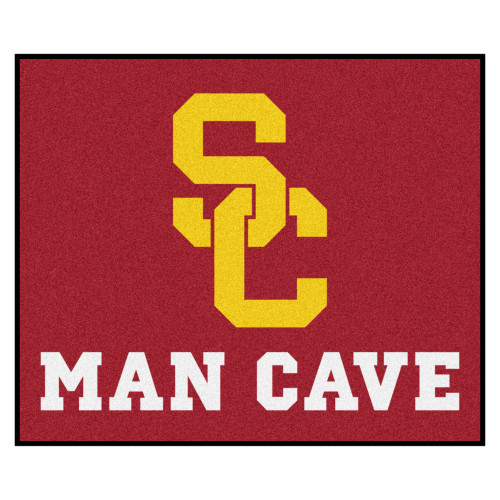 4.9' x 5.9' Red NCAA University of Southern California Trojans Man Cave Tailgater Area Rug - IMAGE 1