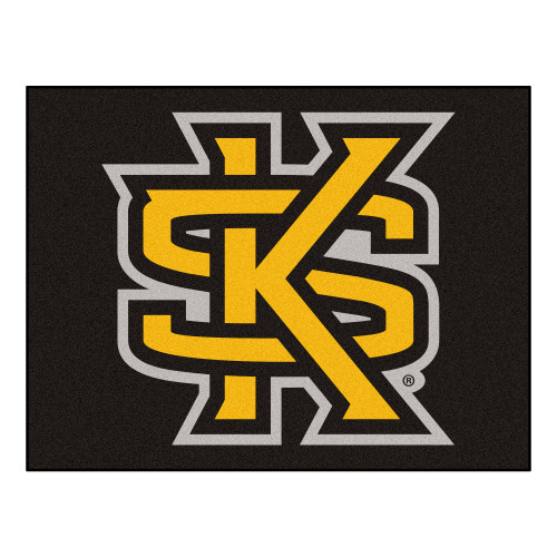 33.75" x 42.5" Brown and Yellow NCAA Kennesaw State University Owls All Star Door Mat - IMAGE 1