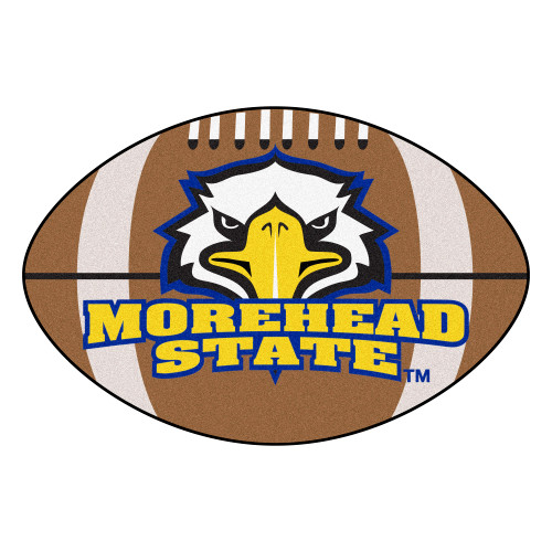 20.5" x 32.5" Brown and Yellow Contemporary NCAA Morehead State University Eagles Football Mat - IMAGE 1